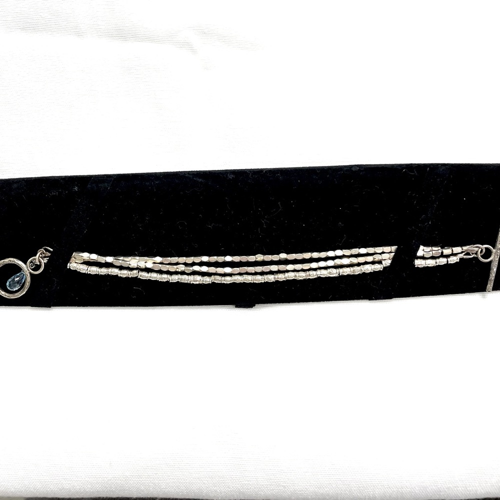NEW! Aquamarine Teardrop Sterling Silver Bracelet
